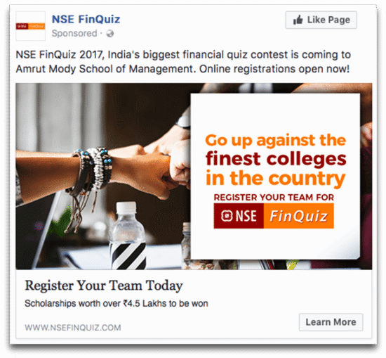 Pre-hype campaign for Amrut Mody College, Ahmedabad